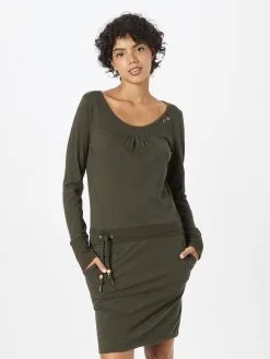Ragwear Jerseyjurken Jurk PENELOPE Dames Olijfgroen -Aanbiedingen Ragwear Winkel 0608f13bbd4a07c06d259e347c2c32f4