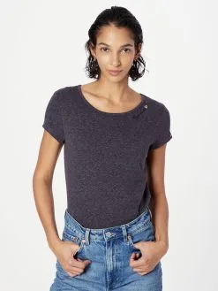 Ragwear T-shirts Shirt MINTT Dames Zwart Gemêleerd -Aanbiedingen Ragwear Winkel 064f3c25e36fabb7ea930895af026cd4