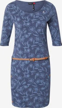 Ragwear Jerseyjurken Jurk TANYA Dames Navy / Smoky Blue