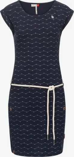Ragwear Zomerjurken Zomerjurk Tag Zig Zag Dames Nachtblauw