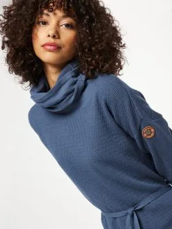 Ragwear Gebreide Jurken Gebreide Jurk BABETT Dames Donkerblauw -Aanbiedingen Ragwear Winkel 0aaf5ecc64e5b76a1e441874767b640e