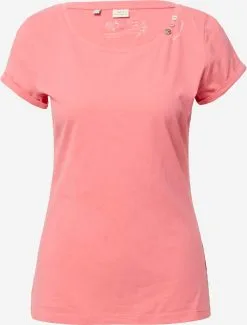 Ragwear T-shirts Shirt FLORAH Dames Zalm Roze