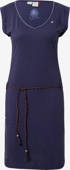 Ragwear Jerseyjurken Jurk Slavka Dames Navy