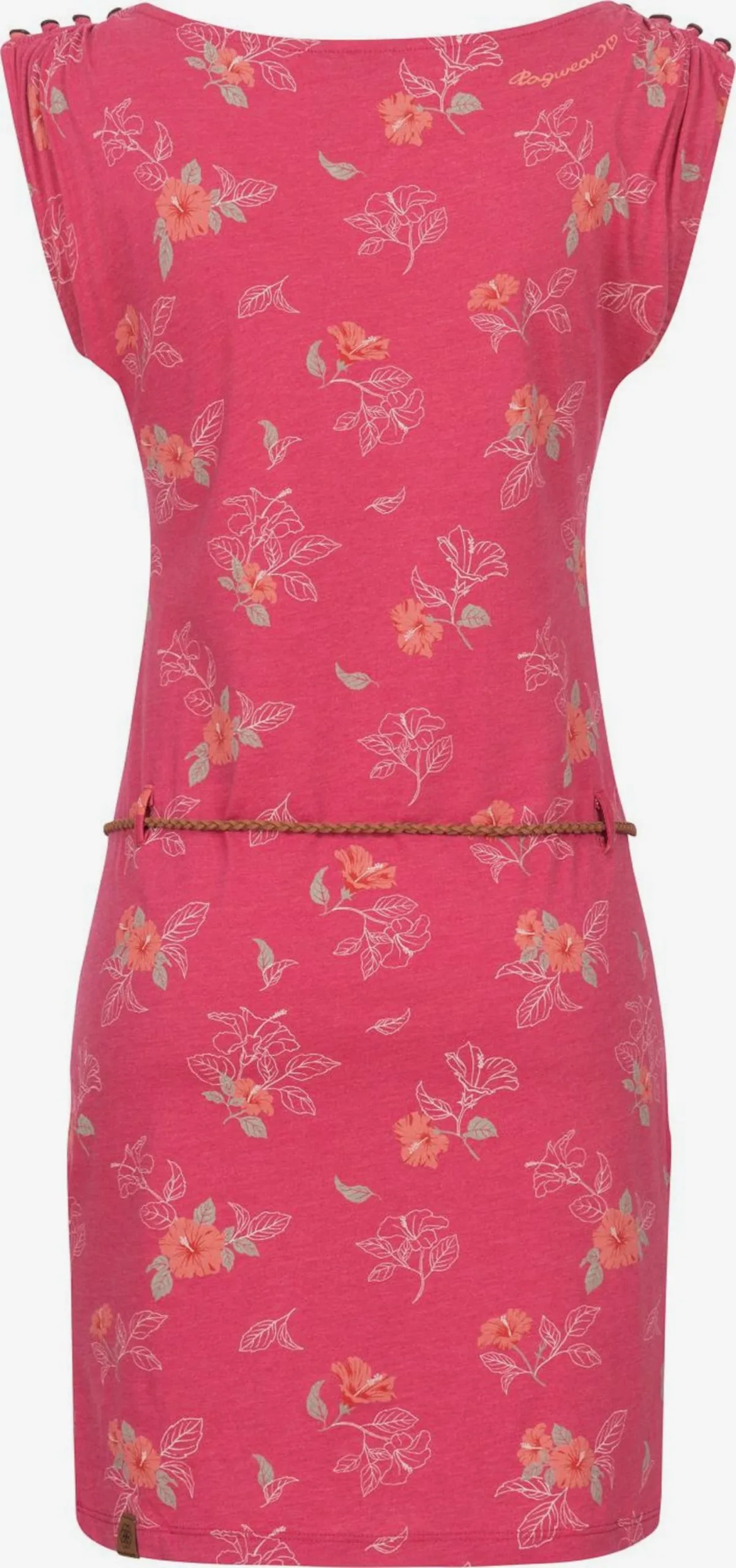 Ragwear Jerseyjurken Jurk Chego Dames Framboos 3 Ragwear Jerseyjurken Jurk Chego Dames Framboos - Afbeelding 3