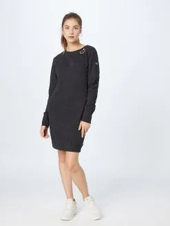 Ragwear Mini Jurken Jurk MENITA Dames Donkergrijs -Aanbiedingen Ragwear Winkel 181b718d3ebd79d472a315c448016738