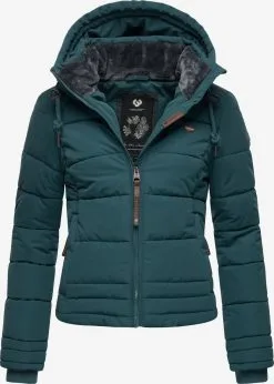 Voorkant 35 Ragwear Winterjassen Winterjas Novva Dames Donkergroen
