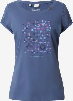 Ragwear T-shirts Shirt Dames Enziaan / Hemelsblauw