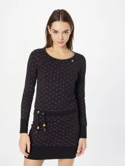 Ragwear Jerseyjurken Jurk ALEXA Dames Zwart -Aanbiedingen Ragwear Winkel 346fe778d5a3968254289d2d322fbe4b