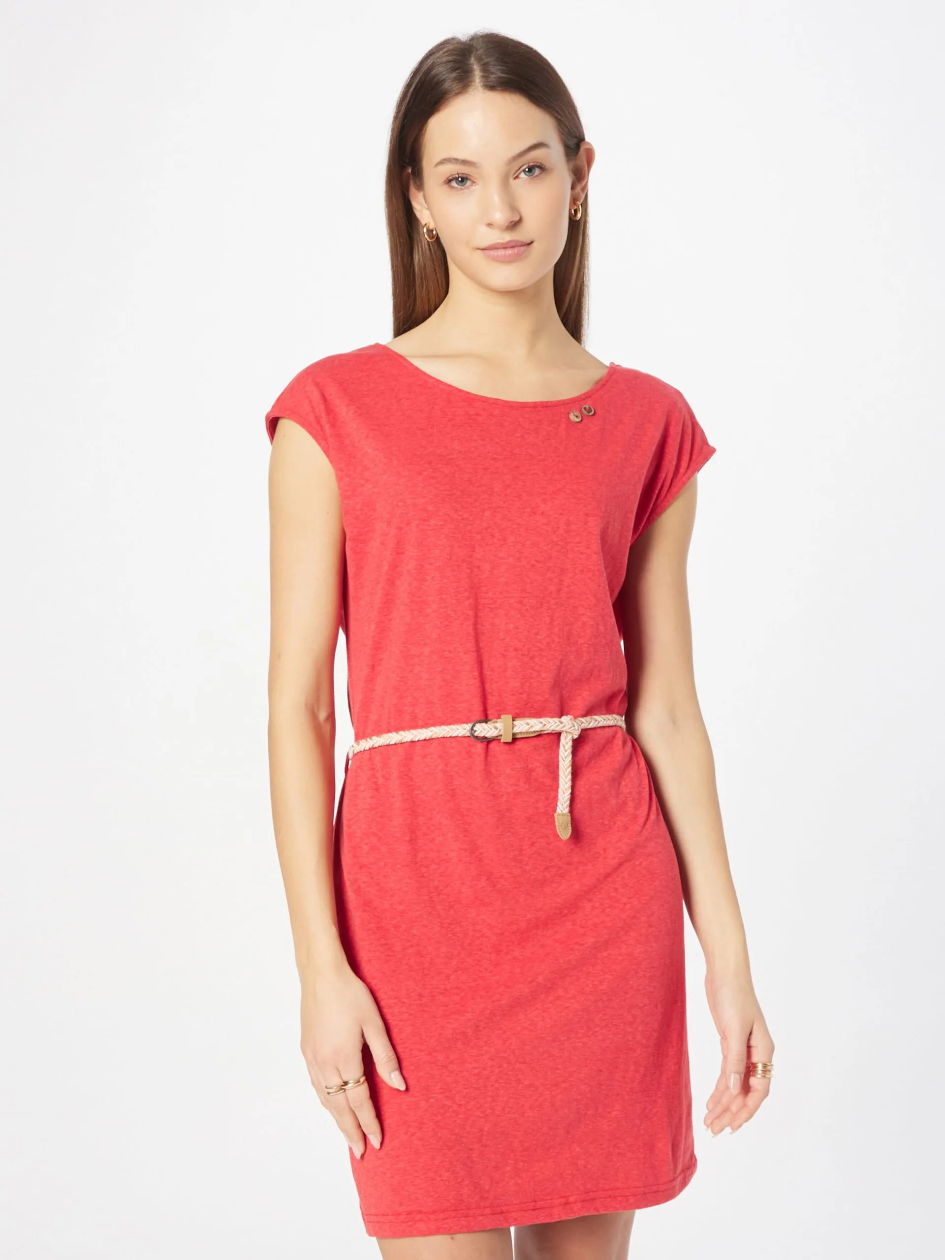 Ragwear Jerseyjurken Jurk SOFFIA Dames Rood 3 Ragwear Jerseyjurken Jurk SOFFIA Dames Rood - Afbeelding 3