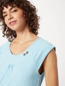 Ragwear Jerseyjurken Jurk Dames Lichtblauw -Aanbiedingen Ragwear Winkel 3865afd36dd729f06d905ff007e35376