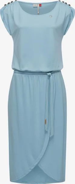 Ragwear Jerseyjurken Jurk Ethany Dames Lichtblauw