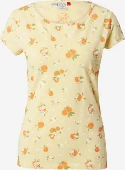 Ragwear T-shirts Shirt Dames Lichtgeel