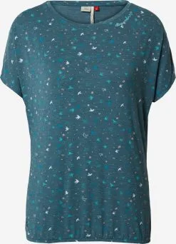 Ragwear T-shirts Shirt Dames Petrol / Jade Groen