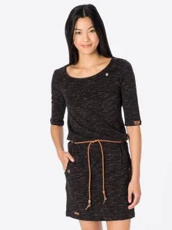 Ragwear Jerseyjurken Jurk TANYA Dames Zwart Gemêleerd -Aanbiedingen Ragwear Winkel 5a81462cf57e890b766e6caf31aa194d