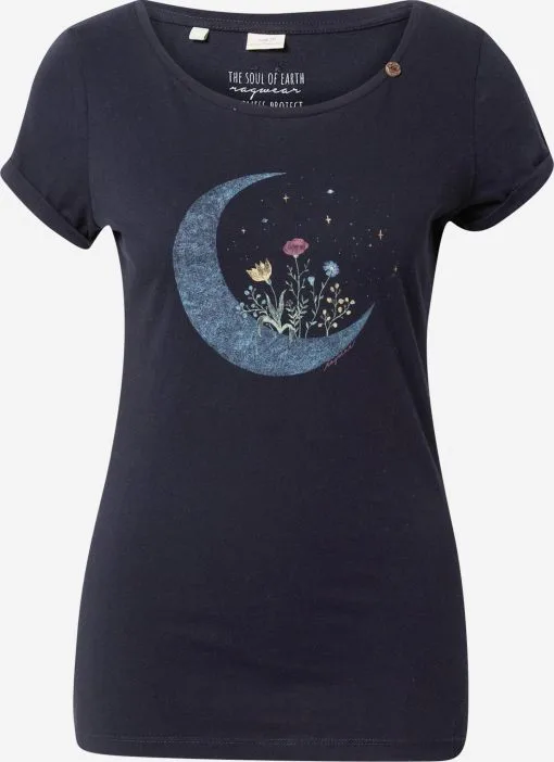 Ragwear T-shirts Shirt FLORAH Dames Navy / Hemelsblauw -Aanbiedingen Ragwear Winkel 5bc71dc59cb3f85b8917f9e8e4782dfc