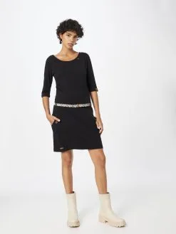 Ragwear Jerseyjurken Jurk TANYA Dames Zwart -Aanbiedingen Ragwear Winkel 5ea8a39b4b1dc1d971d962da2f22fe6b