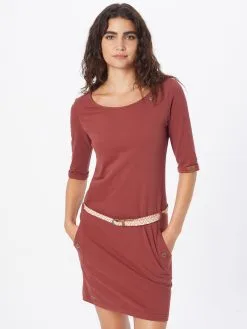 Ragwear Jerseyjurken Jurk TANYA Dames Roestrood -Aanbiedingen Ragwear Winkel 62a44316e39677b3dd0c5a46bd9baaae