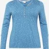 Longsleeves Shirt Dames Indigo / Lichtblauw