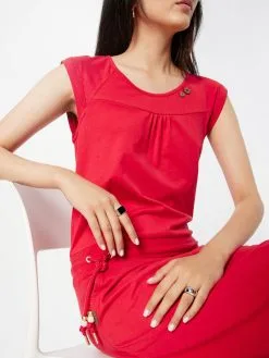 Ragwear Jerseyjurken Jurk Dames Bloedrood -Aanbiedingen Ragwear Winkel 6c2465fa292b5375435e8c41589b0850