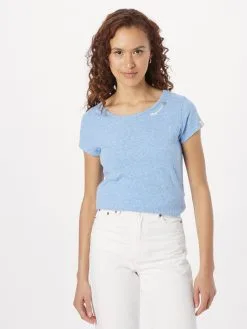 Ragwear T-shirts Shirt MINTT Dames Blauw Gemêleerd -Aanbiedingen Ragwear Winkel 7032d79be24c27f66832cd5e96bd7ef2