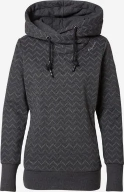 Voorkant 11 Ragwear Hoodies Sweatshirt GRIPY Dames Zwart