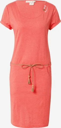 Ragwear Jerseyjurken Jurk MONTANA Dames Lichtrood