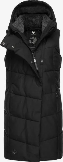 Voorkant 47 Ragwear Bodywarmers Bodywarmer Pavla Dames Zwart