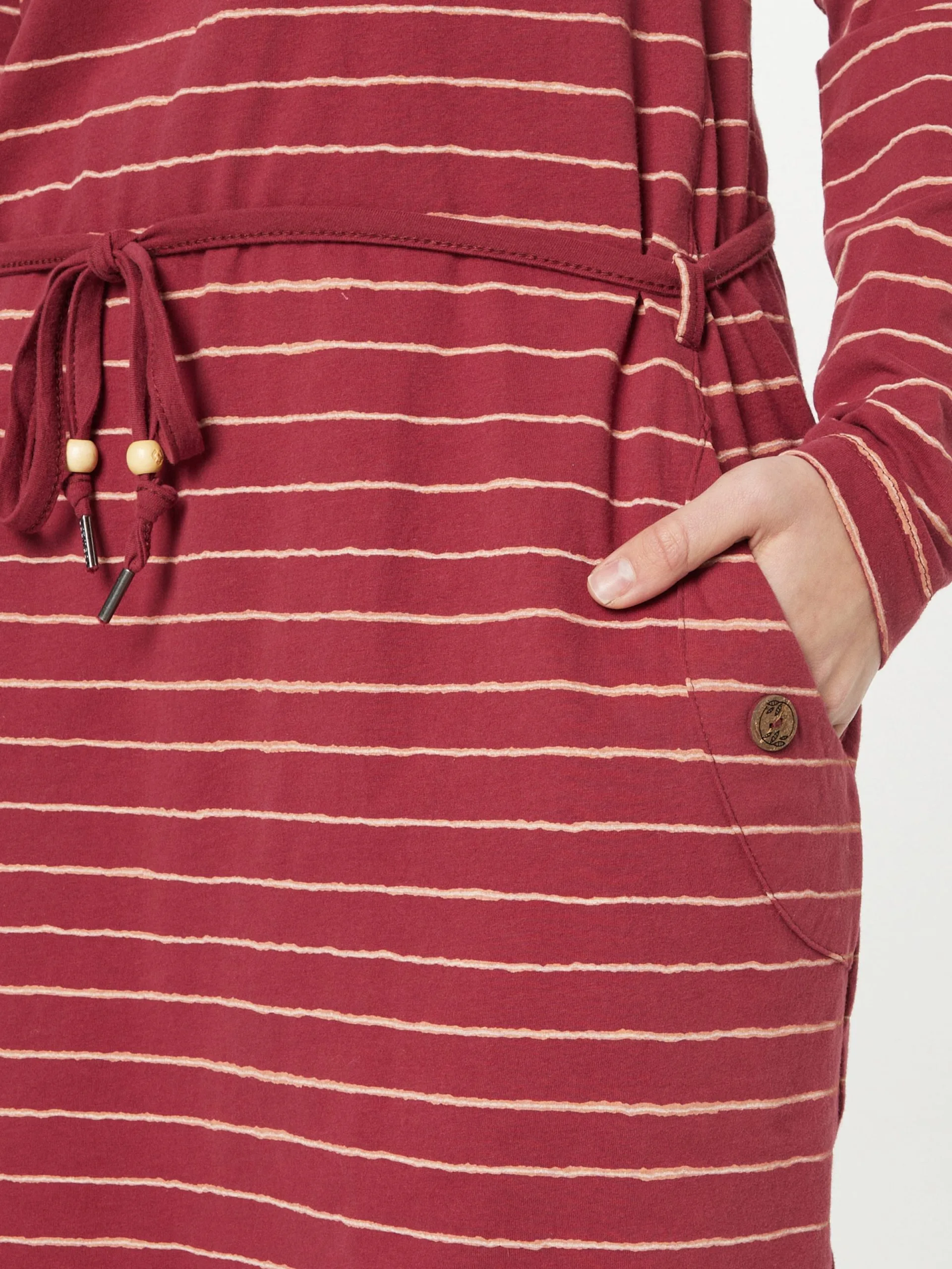 Ragwear Jerseyjurken Jurk TALONA Dames Pastelrood 2 Ragwear Jerseyjurken Jurk TALONA Dames Pastelrood - Afbeelding 2