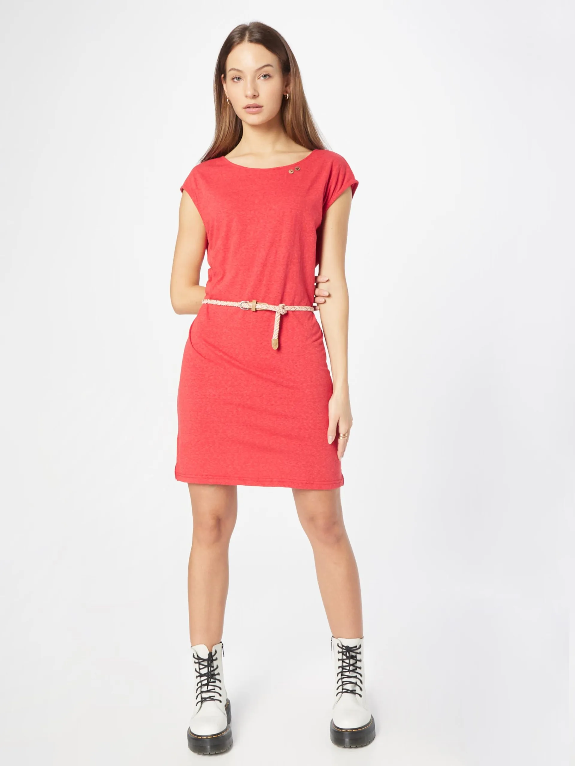 Ragwear Jerseyjurken Jurk SOFFIA Dames Rood 5 Ragwear Jerseyjurken Jurk SOFFIA Dames Rood - Afbeelding 5