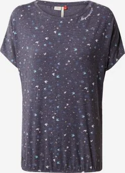 Voorkant 21 Ragwear T-shirts Shirt Dames Navy / Lichtblauw