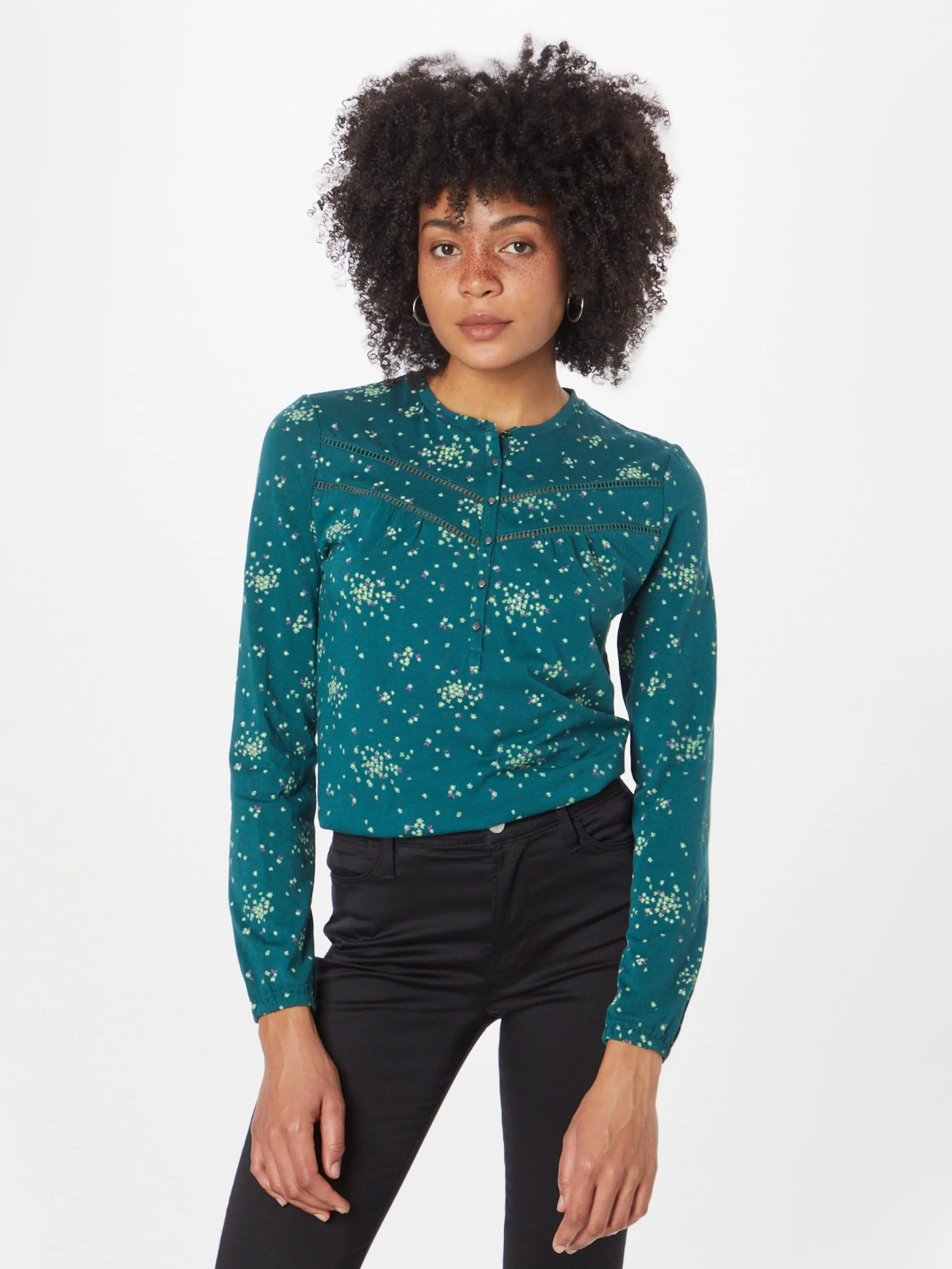 Ragwear Longsleeves Shirt CHAMBERY Dames Petrol / Pastelgroen 3 Ragwear Longsleeves Shirt CHAMBERY Dames Petrol / Pastelgroen - Afbeelding 3