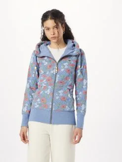 Ragwear Sweatvesten Sweatvest NESKA Dames Blauw Gemêleerd -Aanbiedingen Ragwear Winkel 8ede58ecccaf499000e2d08308580523