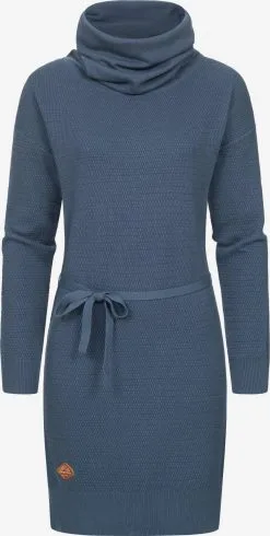 Ragwear Gebreide Jurken Gebreide Jurk Babett Dames Duifblauw