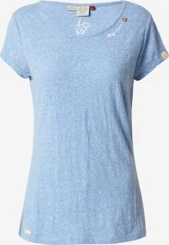 Ragwear T-shirts Shirt MINTT Dames Blauw Gemêleerd