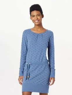 Ragwear Jerseyjurken Jurk ALEXA Dames Blauw -Aanbiedingen Ragwear Winkel 988914dddfd8104437297cd1c6d5b1b7