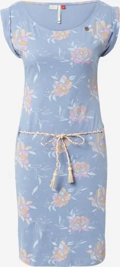 Ragwear Jerseyjurken Jurk TAMMI Dames Smoky Blue / Lichtblauw