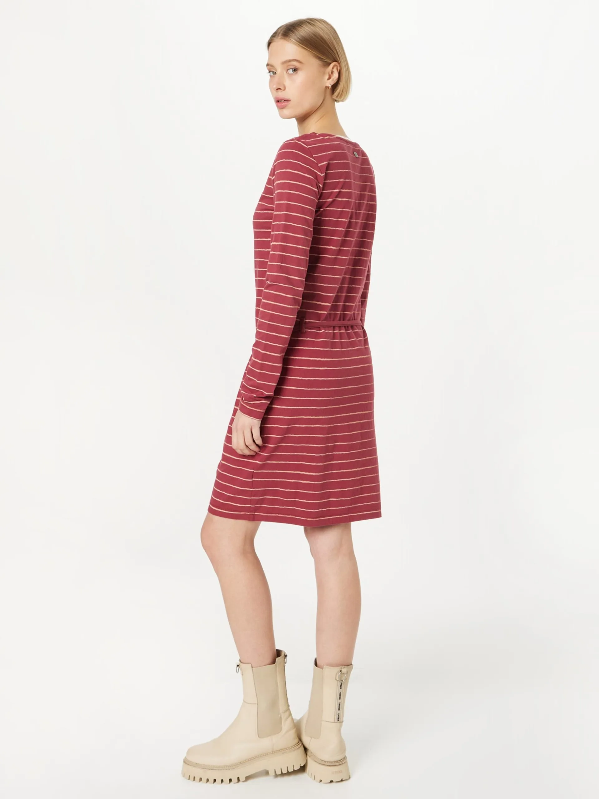 Ragwear Jerseyjurken Jurk TALONA Dames Pastelrood 4 Ragwear Jerseyjurken Jurk TALONA Dames Pastelrood - Afbeelding 4