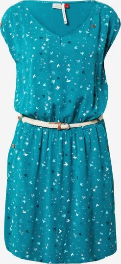 Ragwear Mini Jurken Jurk Dames Petrol / Mintgroen