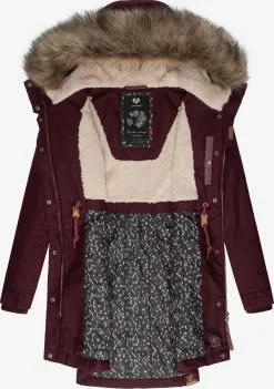 Ragwear Parkas Winterparka Tawny Dames Wijnrood -Aanbiedingen Ragwear Winkel b3dc494a939a96870379f7c0fd712758