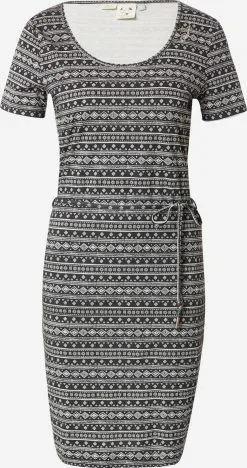 Ragwear Jerseyjurken Jurk PELIADA Dames Zwart