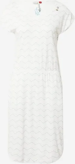 Ragwear Jerseyjurken Jurk LILITHE Dames Wit