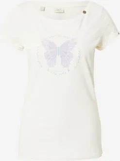 Ragwear T-shirts Shirt FLORAH Dames Offwhite