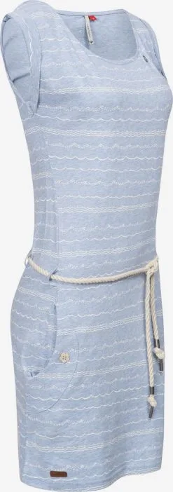 Ragwear Jerseyjurken Jurk Tag Waves Dames Lichtblauw -Aanbiedingen Ragwear Winkel c25733bb052a32a534e1e7f090e5ad55