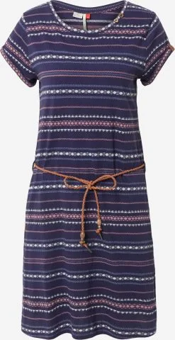 Ragwear Jerseyjurken Jurk VERBY Dames Marine / Indigo