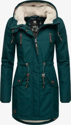 Ragwear Parkas Winterparka Elsie Dames Donkergroen