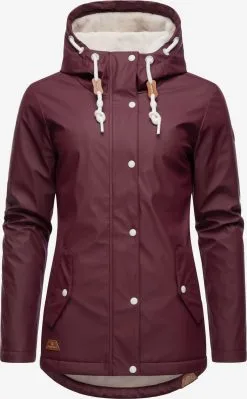Ragwear Regenjassen Winterjas Marge Dames Roestrood / Wijnrood