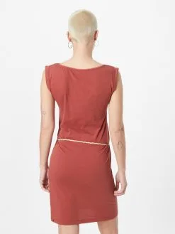 Ragwear Jerseyjurken Jurk SLAVKA Dames Roestbruin -Aanbiedingen Ragwear Winkel d745bc8bf47e63afed545a118b92a8ad