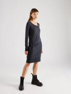 Ragwear Mini Jurken Jurk ALEXXA Dames Donkergrijs -Aanbiedingen Ragwear Winkel daee455506f14324786ad71687efd94b