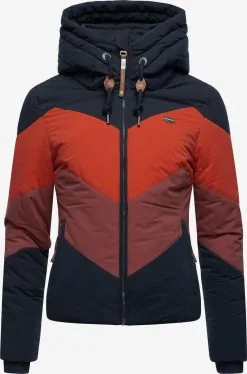 Ragwear Outdoor Jassen Functionele Jas Novva Dames Nachtblauw / Bourgogne / Lichtrood