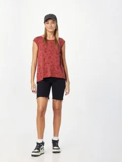 Ragwear T-shirts Shirt DOMINNICA Dames Rood / Bloedrood -Aanbiedingen Ragwear Winkel dff51057137bbd02e749671e24241cef